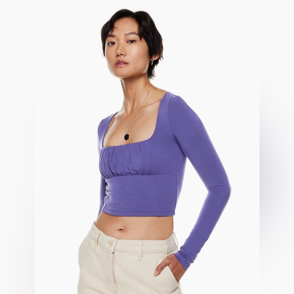 Aritzia Wilfred Free Orbit corset top deep purple Size Small